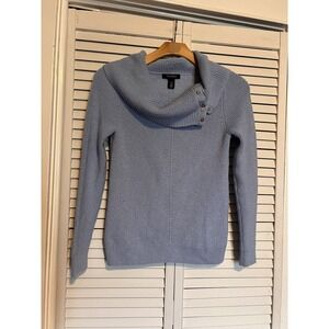WHITE HOUSE BLACK MARKET WHBM Women's Size Small S Sweater Turtleneck Light Blue